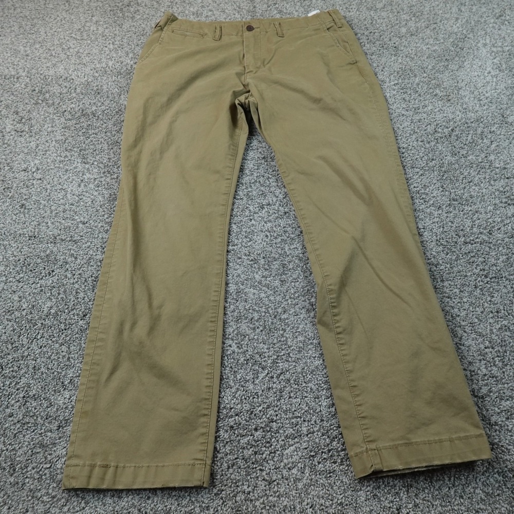 American Eagle Pants Mens 36X32 Brown Tan Khaki Beige Chino Straight Stretch